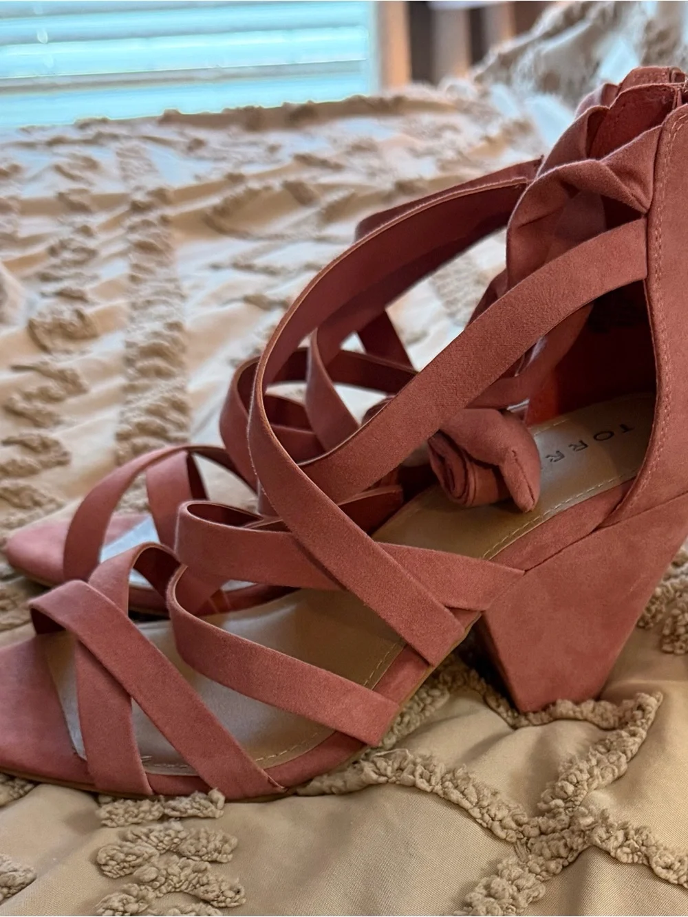 torrid Rose Pink Strappy Lace-Up Sandals